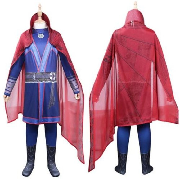 Dr Strange Costume Cosplay Outfit Red Clock Strange Stephen Jumpsuit Halloween - Picture 6 of 8